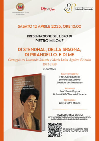 Presentazione del libro di Pietro Milone, Di Stendhal, della Spagna, di Pirandello. E Di me
