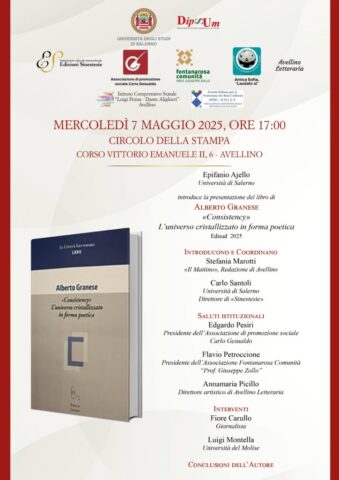 Presentazione del Libri di Alberto Granese - «Consistency» L’universo cristallizzato in forma poetica